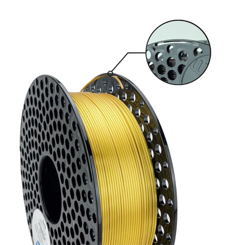 PLA Silk Gold 18K - 1kg - 1,75 mm - AzureFilm  in stampa 3d